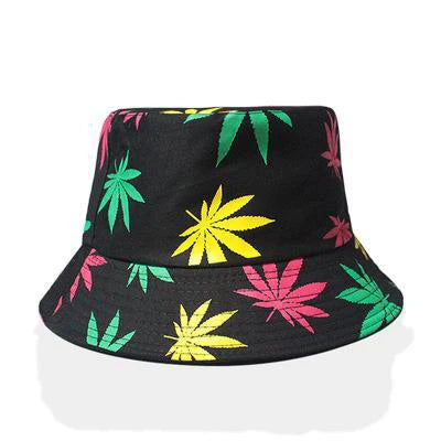 Maple Leaf Print Bucket Hat