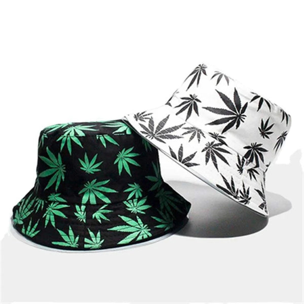 Maple Leaf Print Bucket Hat