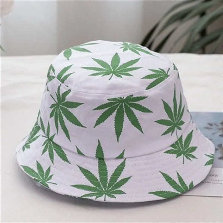 Maple Leaf Print Bucket Hat