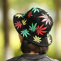 Maple Leaf Print Bucket Hat