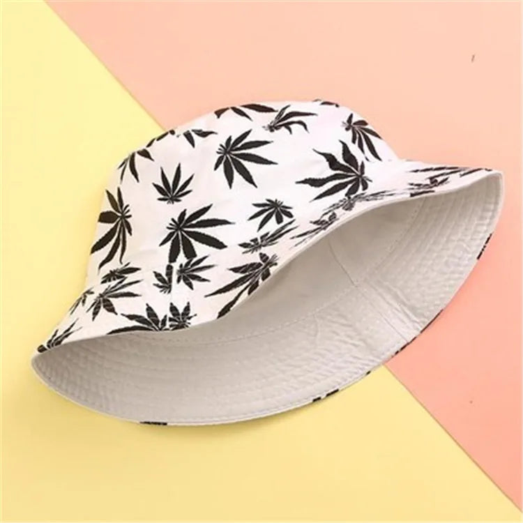 Maple Leaf Print Bucket Hat