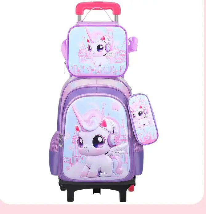 3 in 1 Kids Wheeled School Backpack