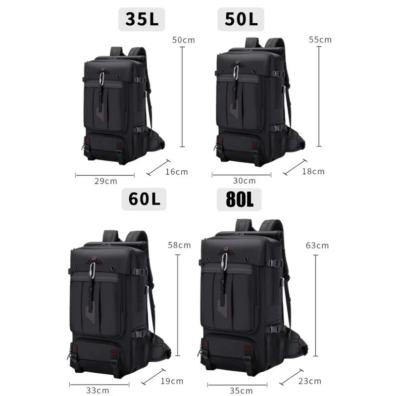 60L Waterproof Polyester  Travel Backpack