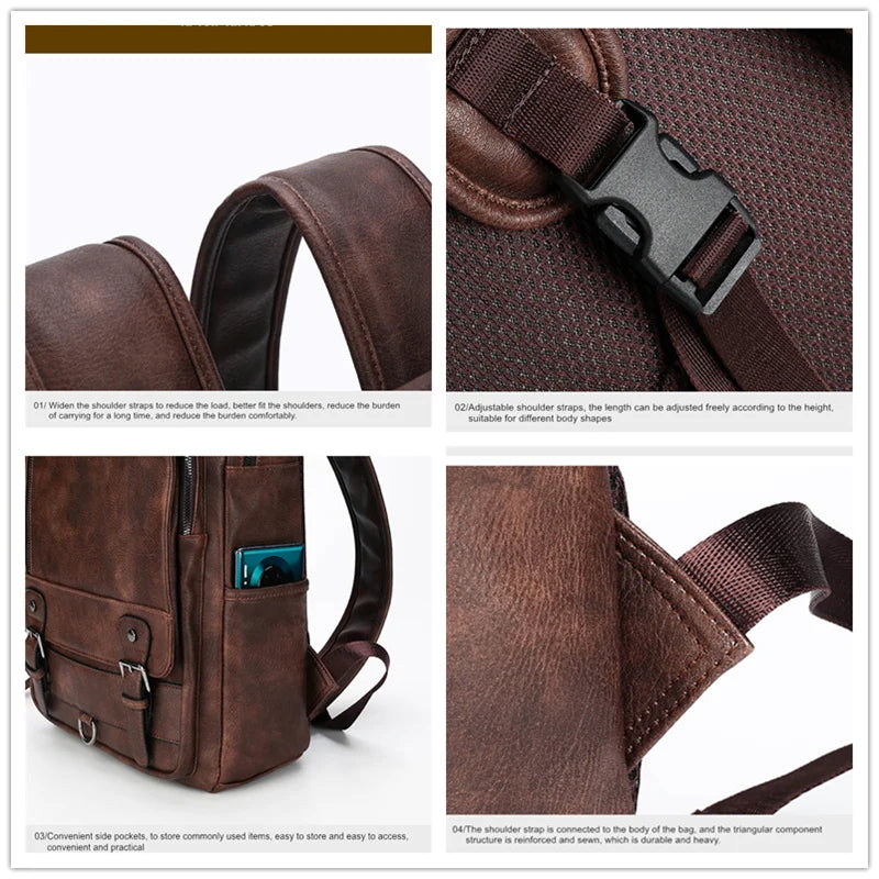 Leather Travel Backpack