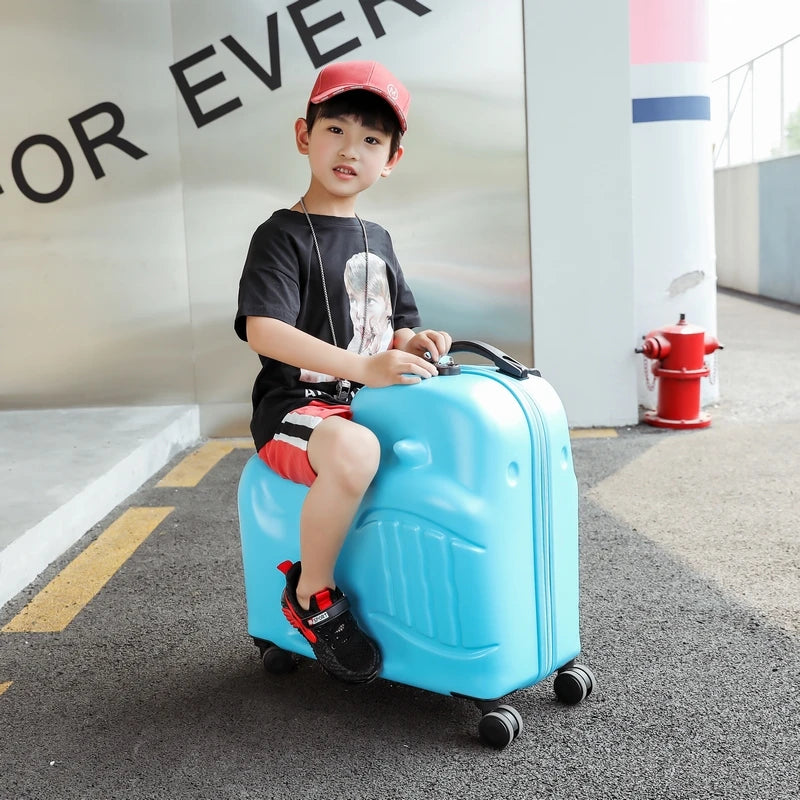 Lovely Snail Kids' Trolley Suitcase