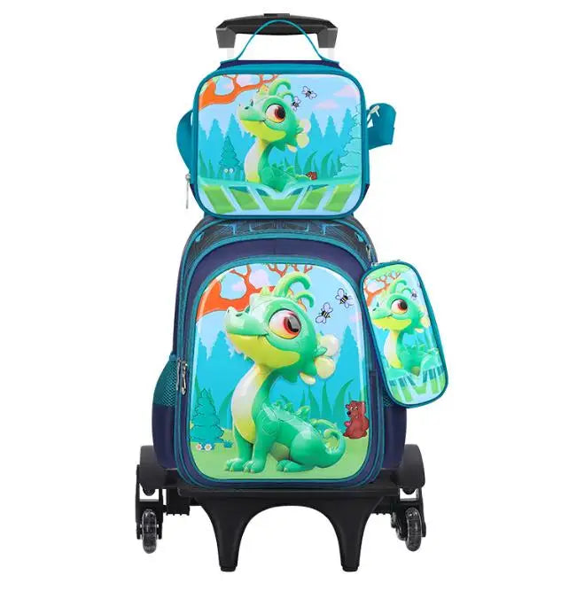 3 in 1 Kids Wheeled School Backpack