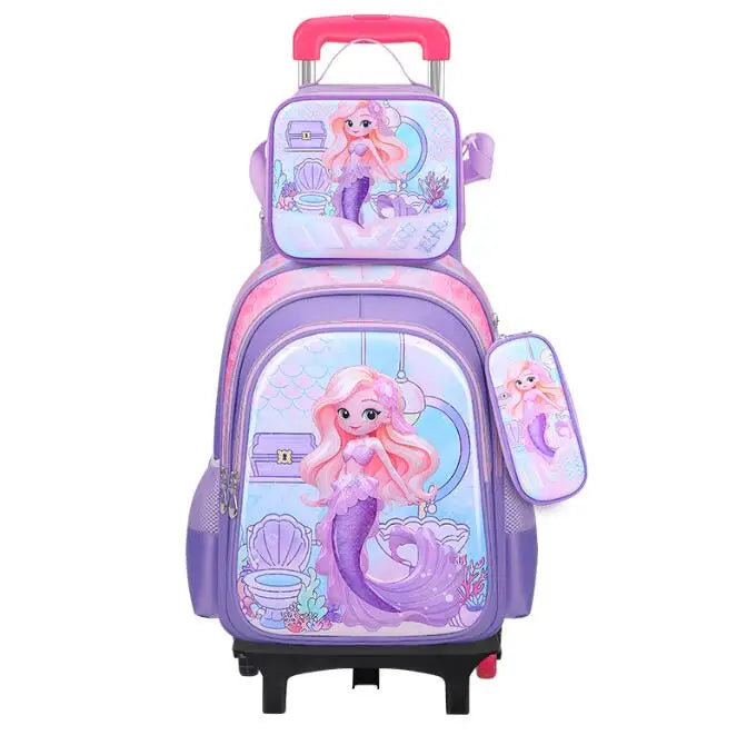 3 in 1 Kids Wheeled School Backpack