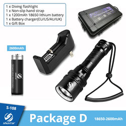 IP68 Waterproof Powerful Diving Flashlight