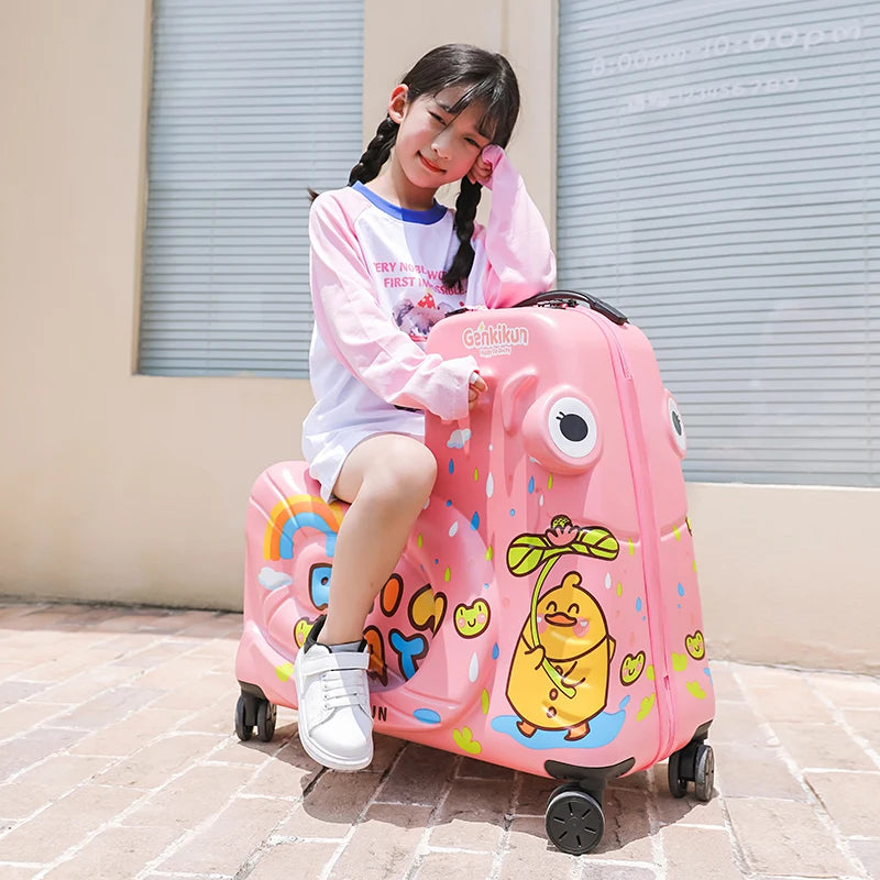 Lovely Snail Kids' Trolley Suitcase