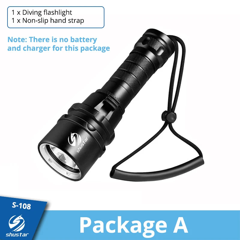 IP68 Waterproof Powerful Diving Flashlight