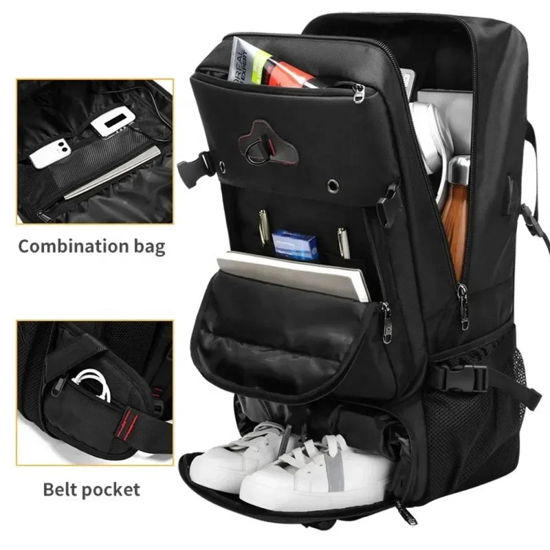 60L Waterproof Polyester  Travel Backpack