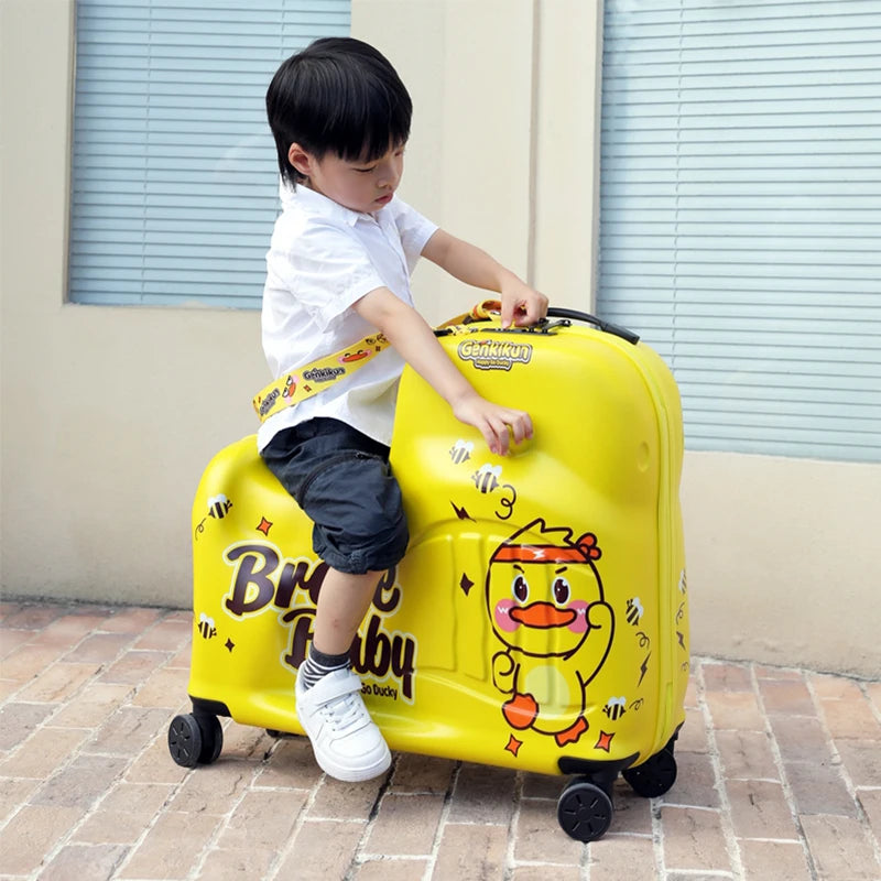 Lovely Snail Kids' Trolley Suitcase