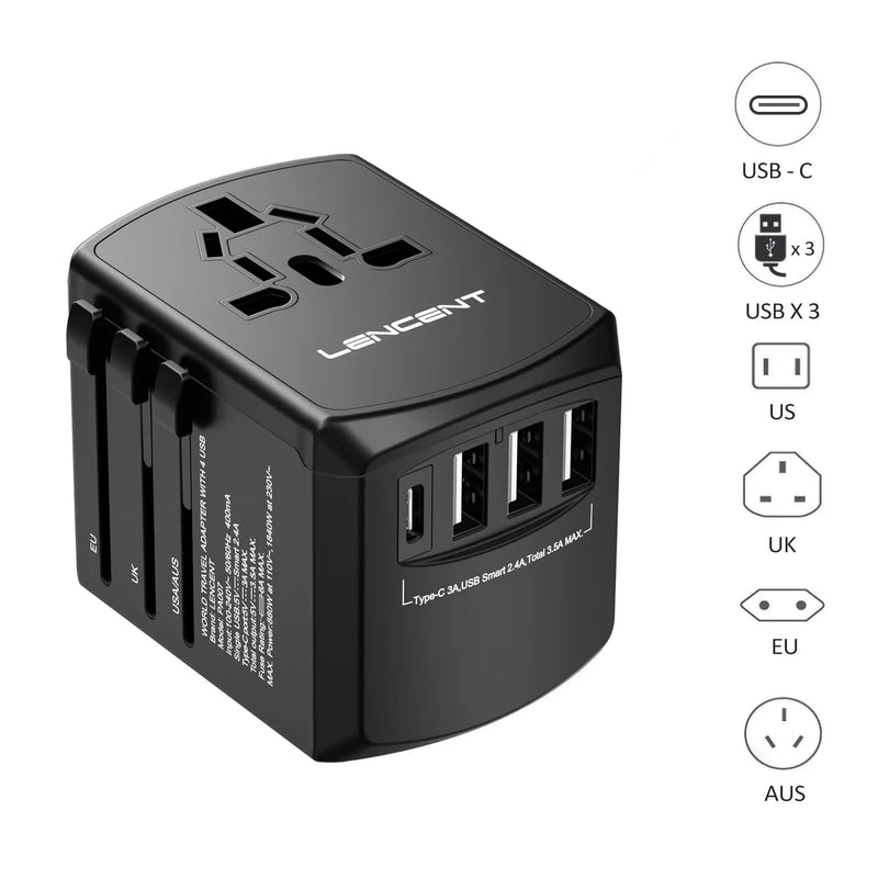 Travel Adapter with Dual USB