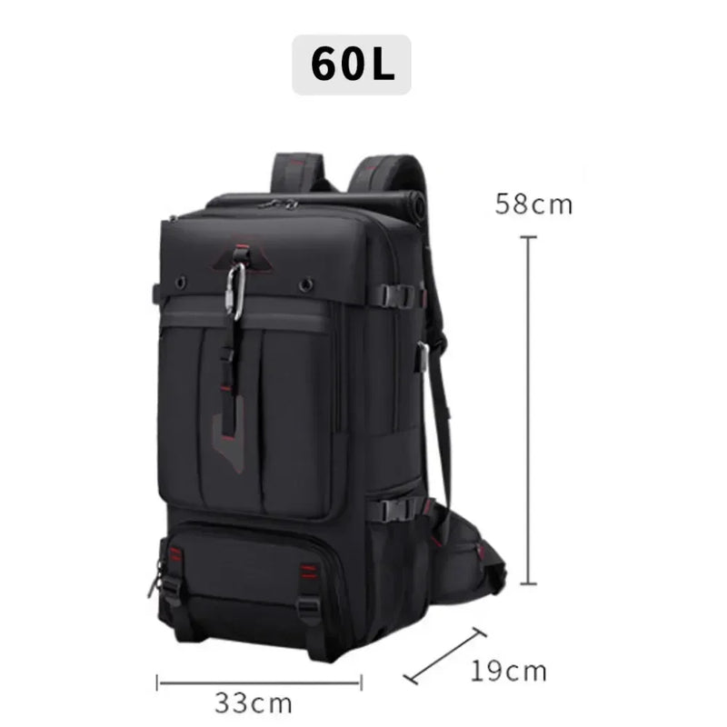 60L Waterproof Polyester  Travel Backpack